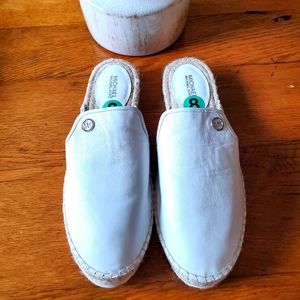 Michael Kors White Leather Slip-On Shoes